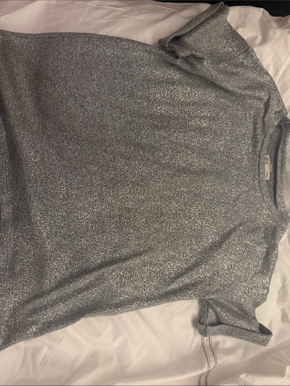 Tucker + Tate Silver Metallic Crewneck Sweater